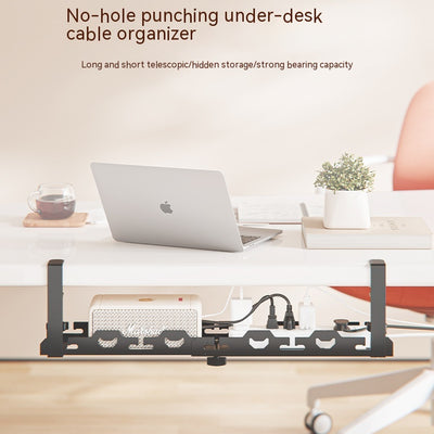 Punch-free Carbon Steel Under Desk Cable Management Rack