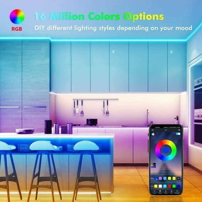 Brand New 5050 RGB LED Strip Bluetooth Remote Lights TV Back Lights For Bar Room