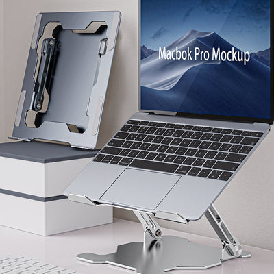 Adjustable Laptop Stand Portable Computer Stand Aluminum Alloy Laptop Riser Compatible Laptop Stand Holder