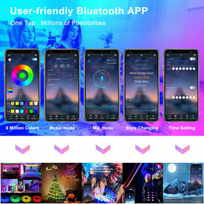 Brand New 5050 RGB LED Strip Bluetooth Remote Lights TV Back Lights For Bar Room