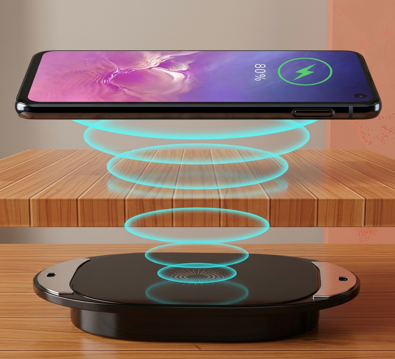 Distance Wireless Charger Invisible Marble Desktop Furniture Table Hidden Adsorption